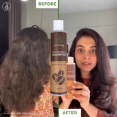 Before and After of coco nourishing shampoo